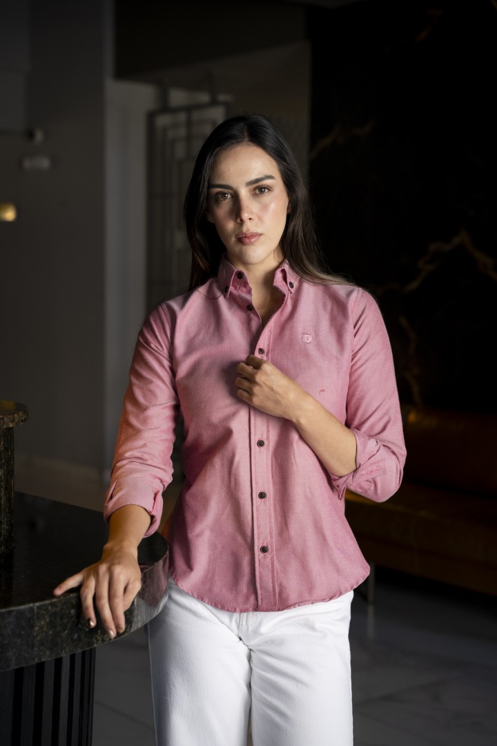 Camisa basica cereza FOR3339 — detalle