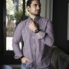 Camisa de cuadros Blanco, Azul, Marino y Vino FOR3340 — vista frontal