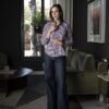 Camisa de cuadros blanco, azul y vino FOR3341 — detalle