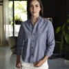 Camisa basica gris FOR3345 — vista frontal