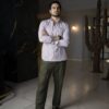 Camisa de Rayas Vino FOR3347 — vista lateral