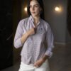 Camisa de Rayas Vino FOR3348 — vista frontal