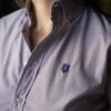 Camisa de Rayas Vino FOR3348 — vista posterior
