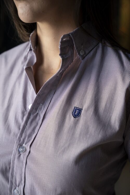 Camisa de Rayas Vino FOR3348 — vista posterior