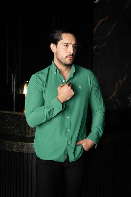 Camisa Dryflex verde bandera FOR3356 — vista frontal