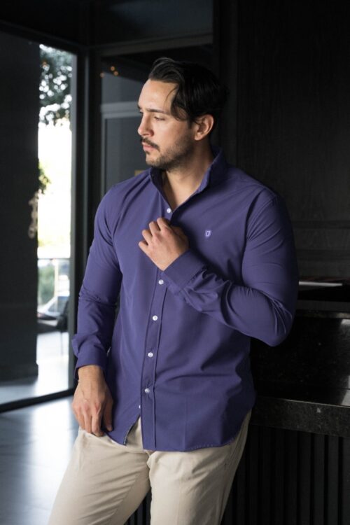 Camisa Dryflex morado FOR3358 — vista posterior