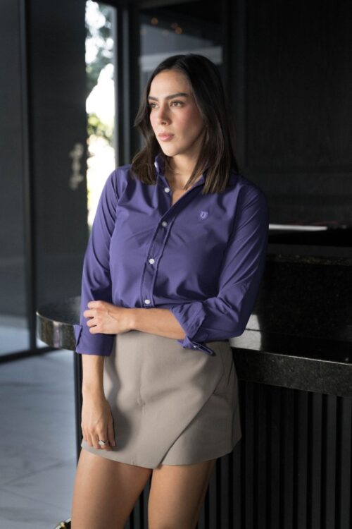 Camisa Dryflex morado FOR3359 — vista frontal