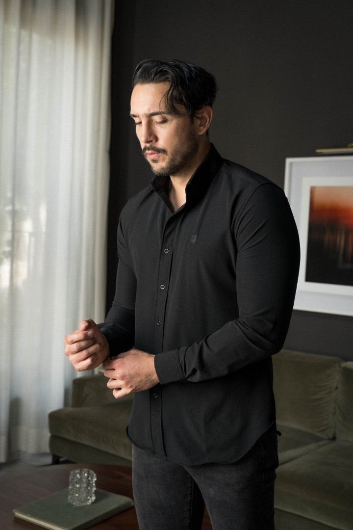 Camisa Dryflex Force negro FOR3360 — vista frontal