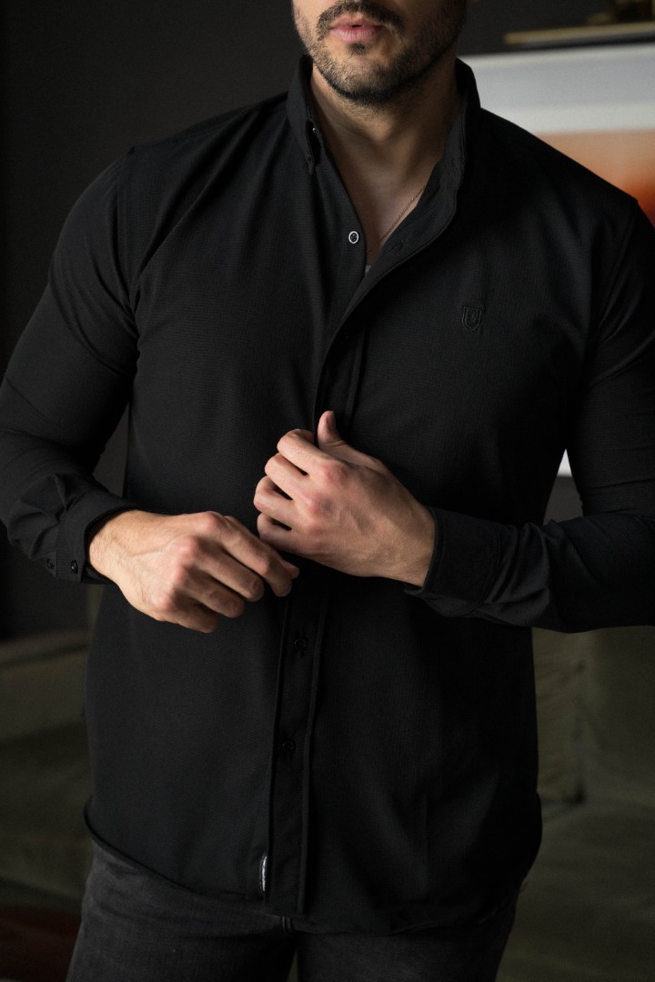 Camisa Dryflex Force negro FOR3360 — vista lateral