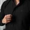 Camisa Dryflex Force negro FOR3360 — detalle de tela