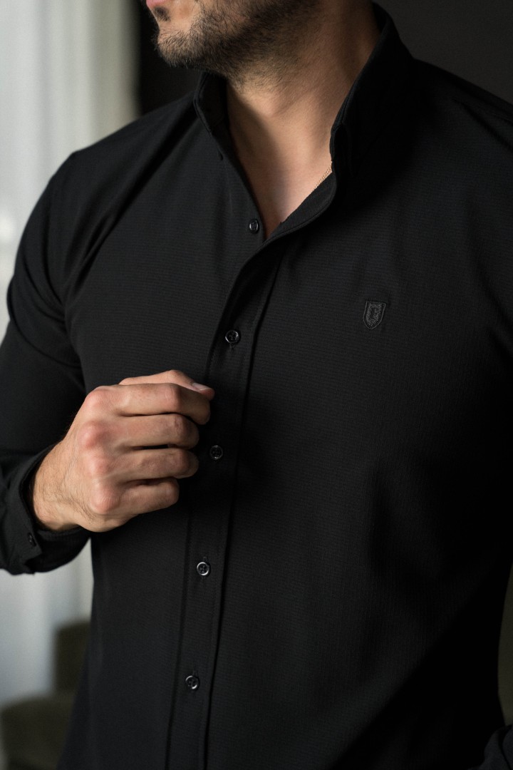 Camisa Dryflex Force negro FOR3360 — detalle de tela