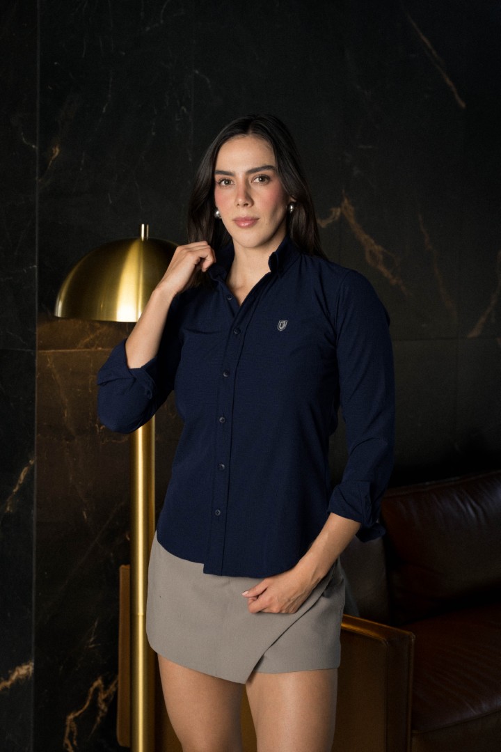 Camisa Dryflex Force azul marino FOR3363 — vista frontal