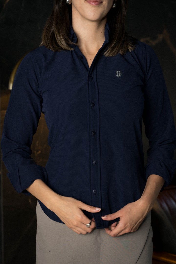 Camisa Dryflex Force azul marino FOR3363 — detalle de tela