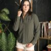 Camisa Dryflex Force verde militar FOR3365 — detalle