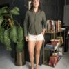 Camisa Dryflex Force verde militar FOR3365 — vista lateral