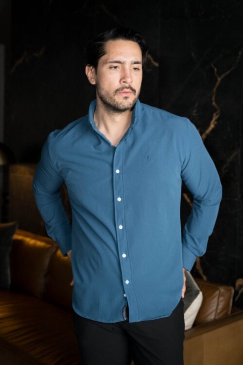 Camisa Dryflex Force azul zafiro FOR3366 — vista frontal