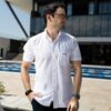 Camisa Hooka Air basica de manga corta blanca FOR3369 — detalle