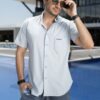Camisa Hooka Air basica de manga corta Azul Cielo FOR3371 — vista frontal