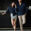 Camisa básica lino marino FOR3378 — vista alternativa