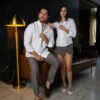 Camisa básica lino blanco FOR3380 — vista alternativa