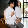 Camisa básica lino blanco FOR3380 — imagen 8
