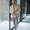 Camisa básica lino beige FOR3386 — detalle