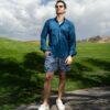 Camisa Sunflex básica Azul Francia FOR3393 — vista posterior