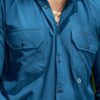 Camisa Sunflex básica Azul Francia FOR3393 — vista lateral