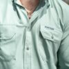 Camisa Sunflex básica verde pistache FOR3394 — vista lateral