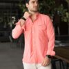 Camisa Sunflex básica coral FOR3395 — vista frontal
