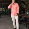 Camisa Sunflex básica coral FOR3395 — vista posterior
