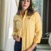 Camisa de mini cuadros amarillo FOR3397 — vista posterior