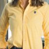 Camisa de mini cuadros amarillo FOR3397 — en modelo