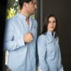 Camisa de cuadros azul cielo FOR3400 — imagen 8