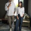 Camisa de cuadros gris FOR3402 — vista lateral
