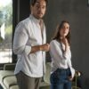 Camisa de cuadros gris FOR3402 — en modelo
