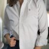 Camisa de mini cuadros gris FOR3403 — vista lateral