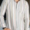 Camisa de rayas Vintage Gris FOR3418 — detalle