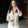 Camisa de rayas Vintage Gris FOR3419 — detalle