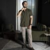 Camisa Dryflex de manga corta Verde Militar | FOR3225 - Imagen 4