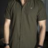 Camisa Dryflex de manga corta Verde Militar | FOR3225 - Imagen 2