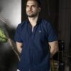 Camisa Dryflex de manga corta azul marino | FOR3421