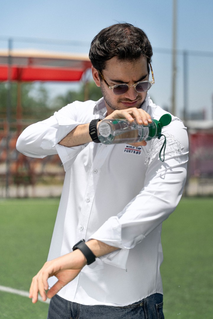 Camisa Dryflex blanca World Cup FOR3424 — vista lateral