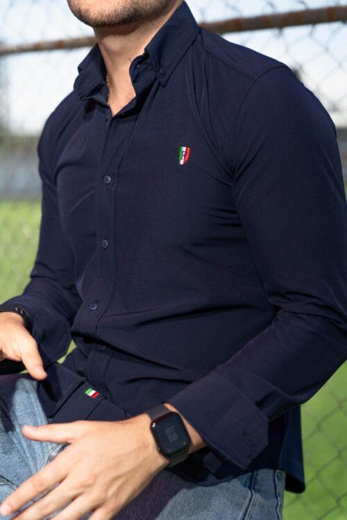 Camisa Dryflex Azul Marino World Cup FOR3426 — vista frontal