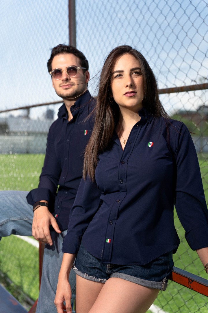 Camisa Dryflex Azul Marino World Cup FOR3426 — vista lateral