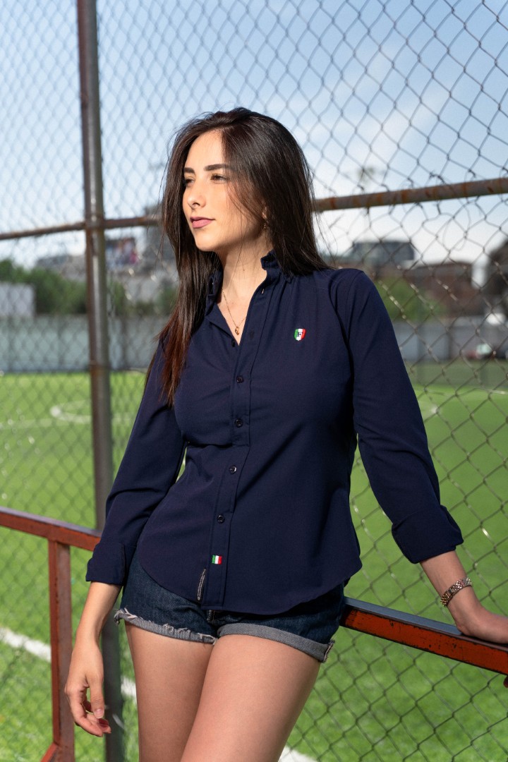 Camisa Dryflex Azul Marino World Cup FOR3427 — vista frontal