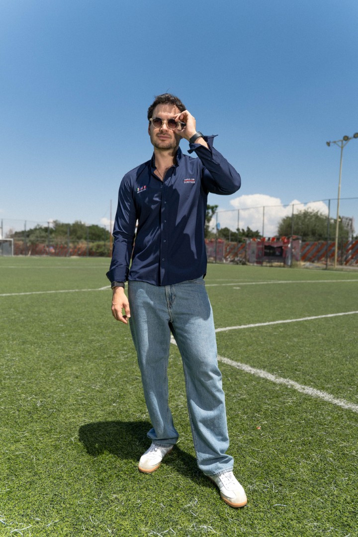 Camisa Dryflex azul marino World Cup FOR3428 — vista posterior