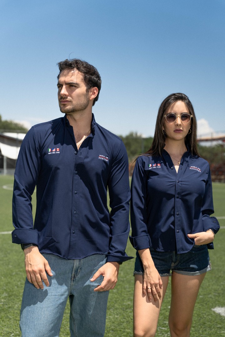Camisa Dryflex azul marino World Cup FOR3428 — vista alternativa