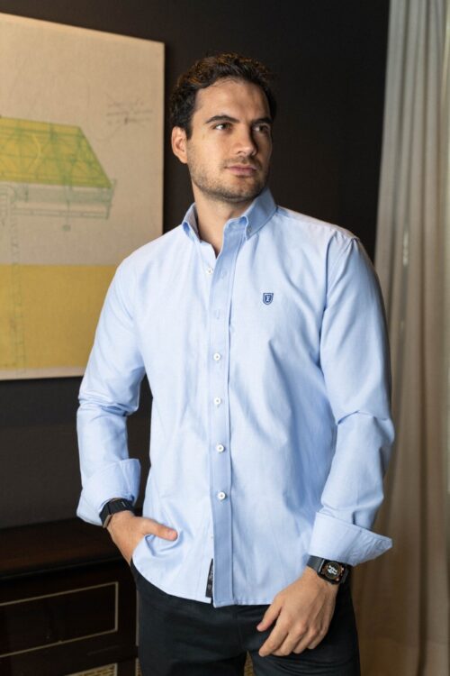 Alternative view of Camisa básica Azul Cielo | FOR3432