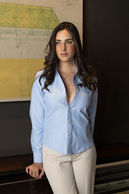 Camisa básica azul cielo | FOR3433